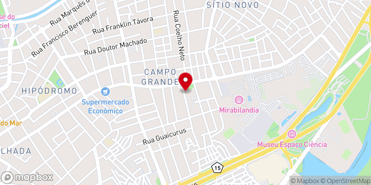 Map showing location of Verbo da Vida Recife - Campo Grande