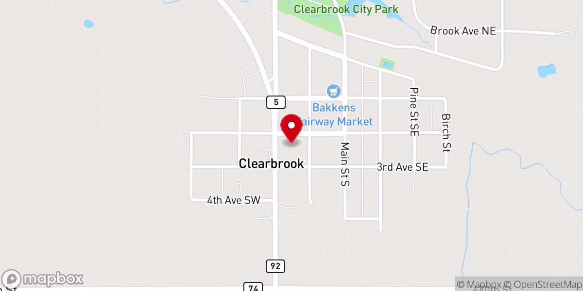 Map showing location of Clear Waters Life Center