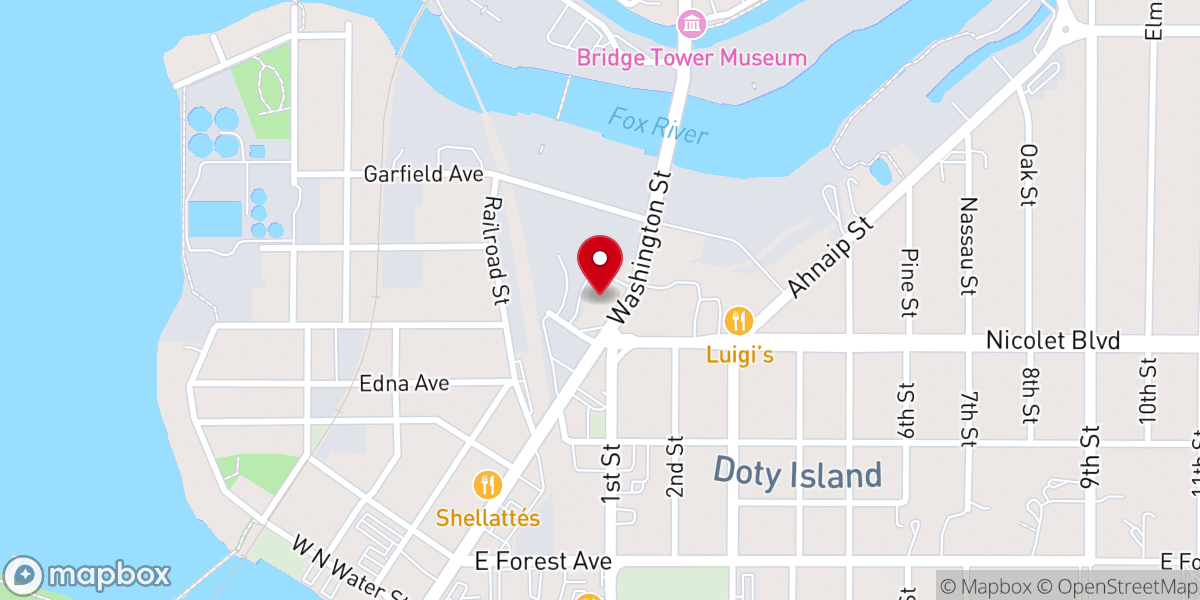 Map showing location of St Thomas Episcopal Church