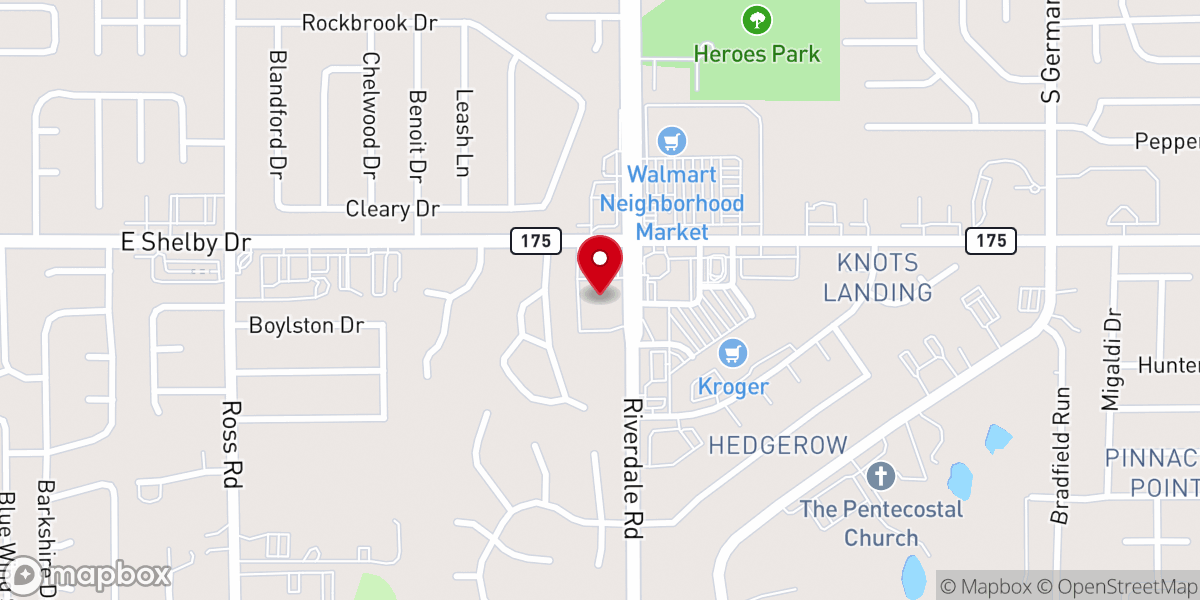 Map showing location of Capleville United Methodist Church