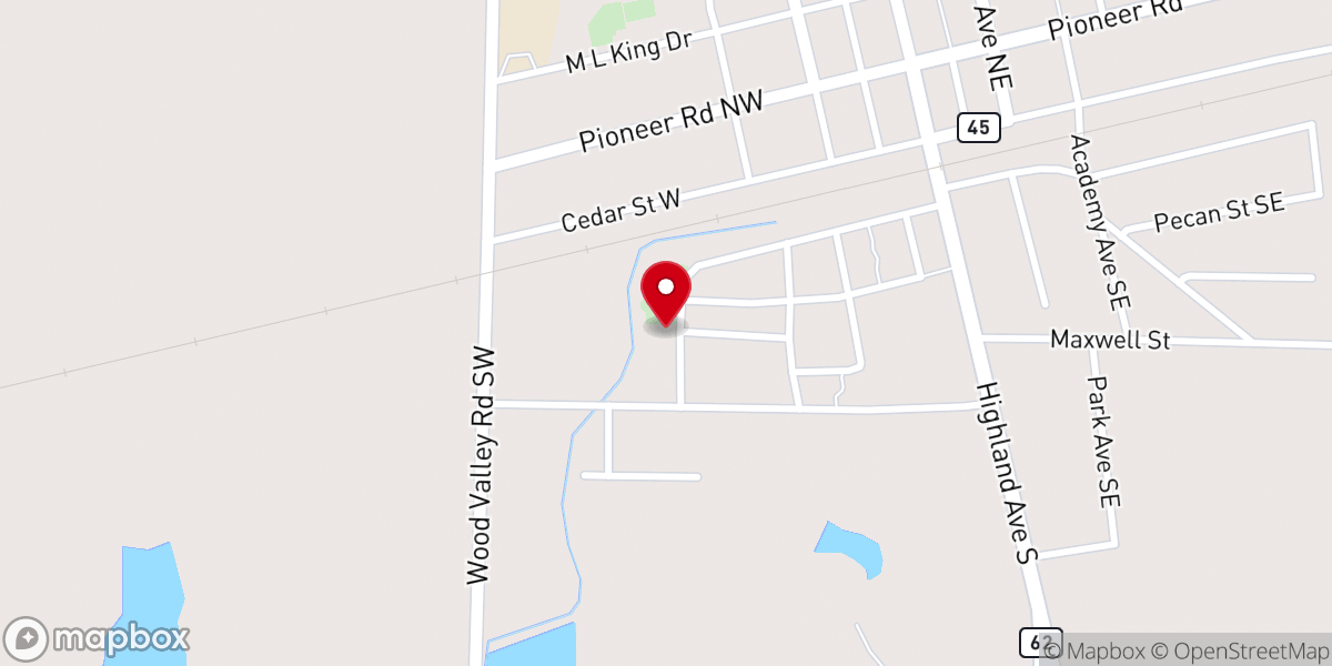 Map showing location of Saint Paul Church