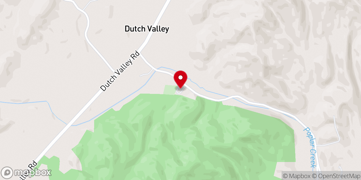 Map showing location of Dutch Valley United Methodist Church