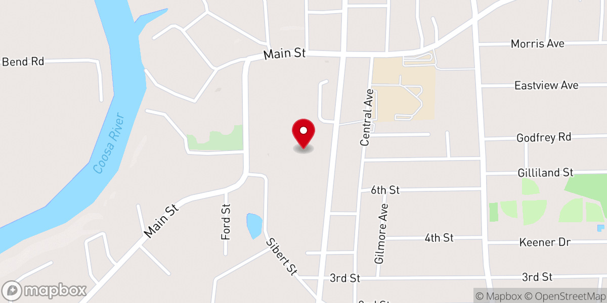 Map showing location of Covenant Christian Church