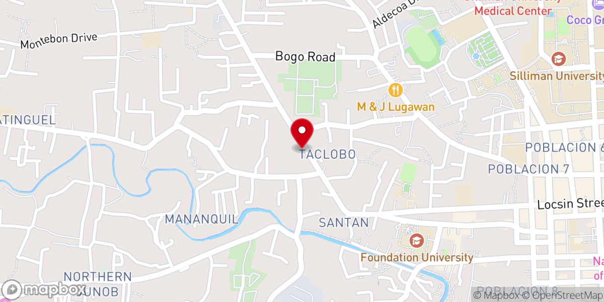 Map showing location of Faith Tabernacle Dumaguete