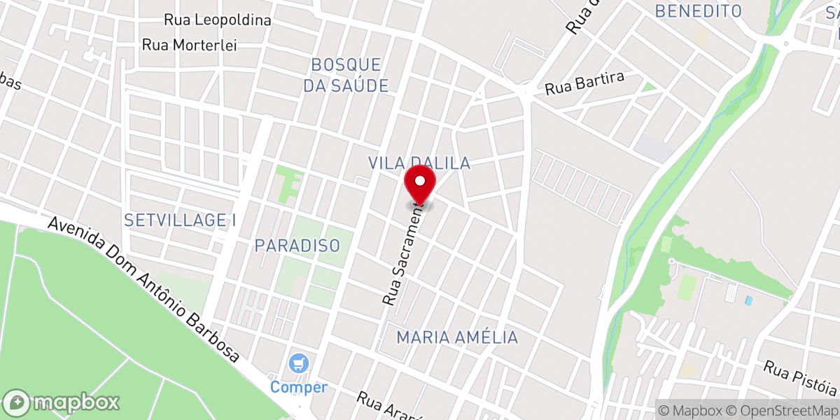 Map showing location of Paróquia Santa Clara