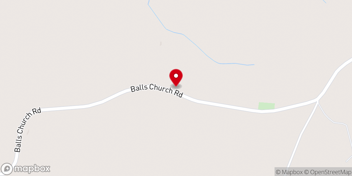 Map showing location of Ball Church