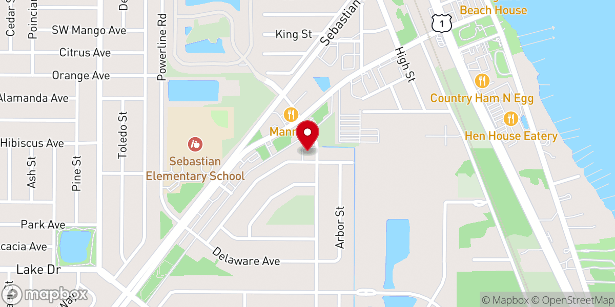 Map showing location of Church At The Cross