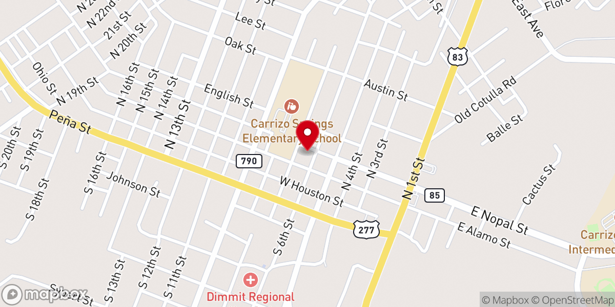 Map showing location of First United Methodist Church