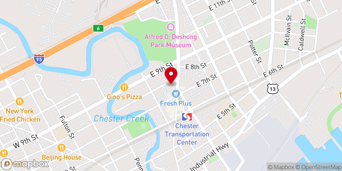 Map showing location of Highway Church of Christ