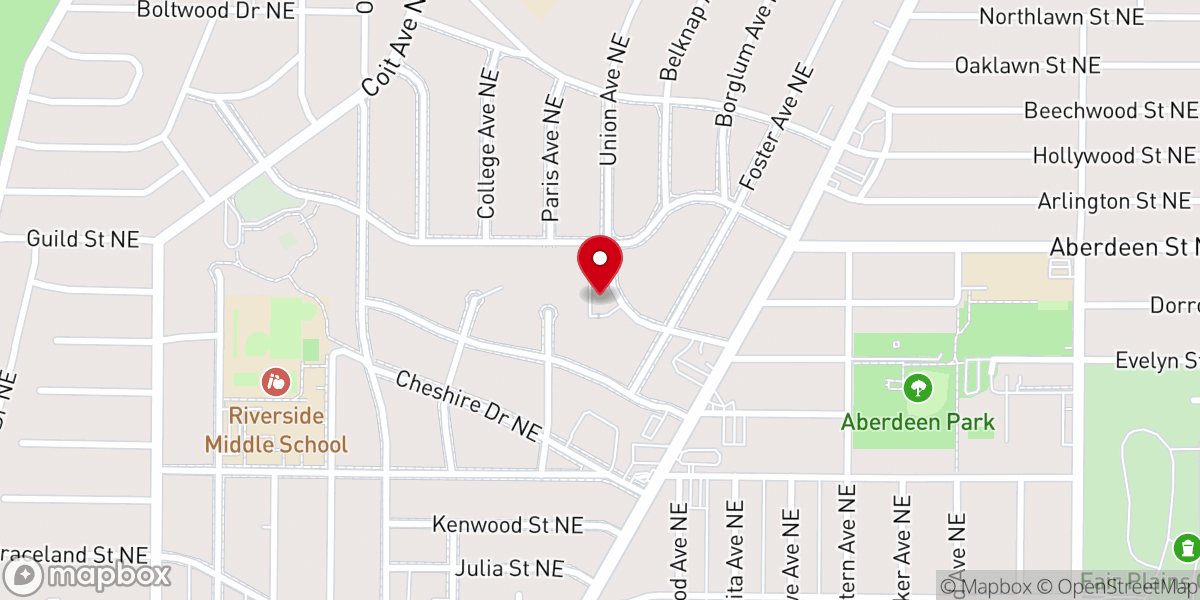 Map showing location of North End Chapel