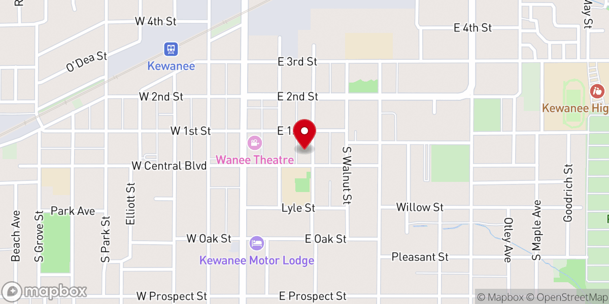 Map showing location of St Paul's Lutheran Church
