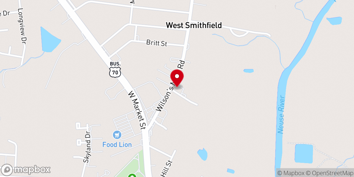 Map showing location of Grace Reformed Presbyterian Church