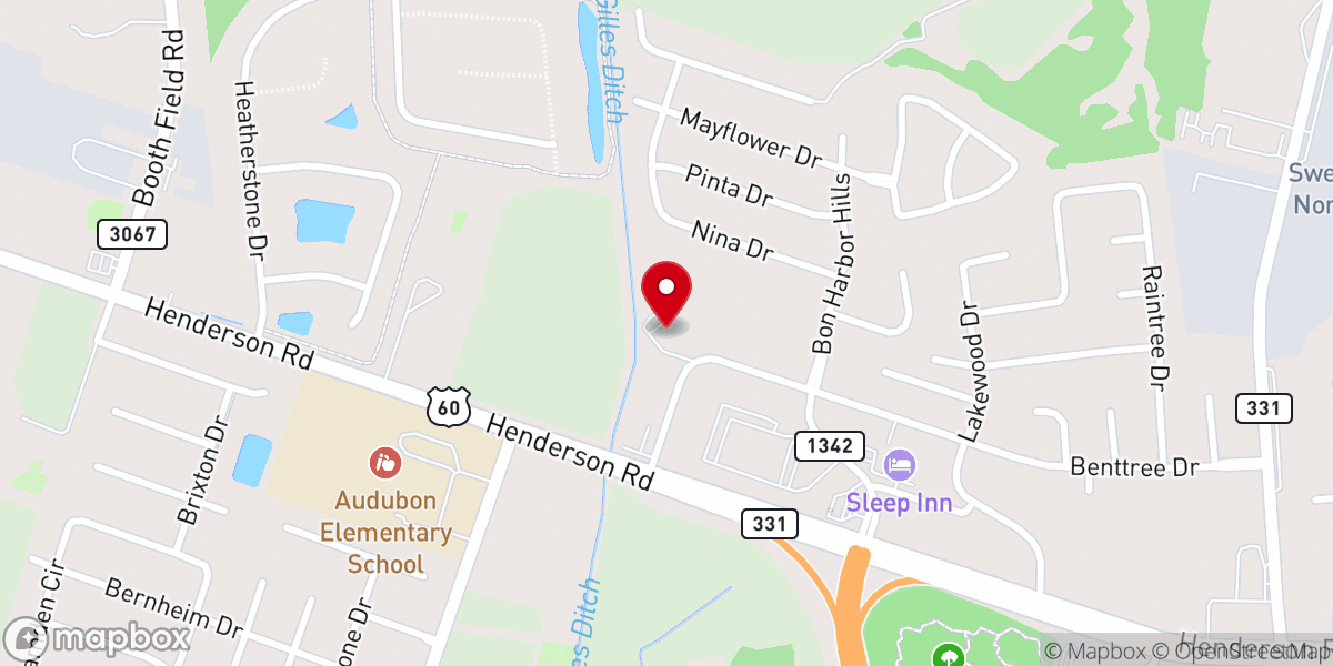 Map showing location of Westside Church of Christ