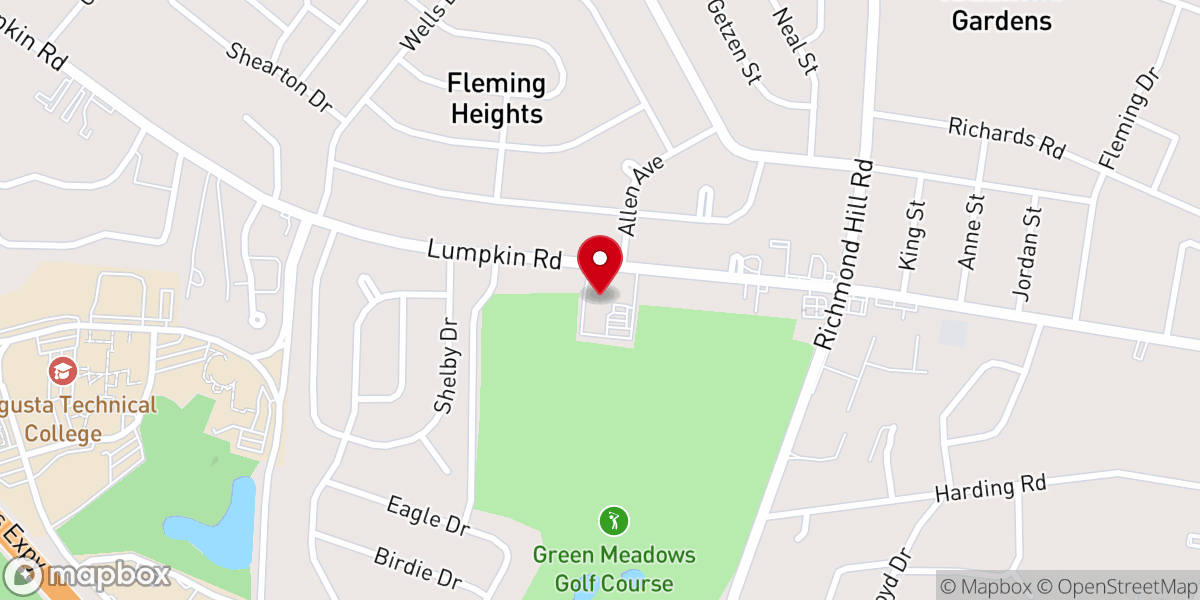 Map showing location of Burns Memorial Church