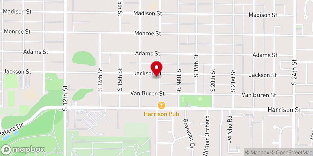 Map showing location of Jackson Street Church of Christ
