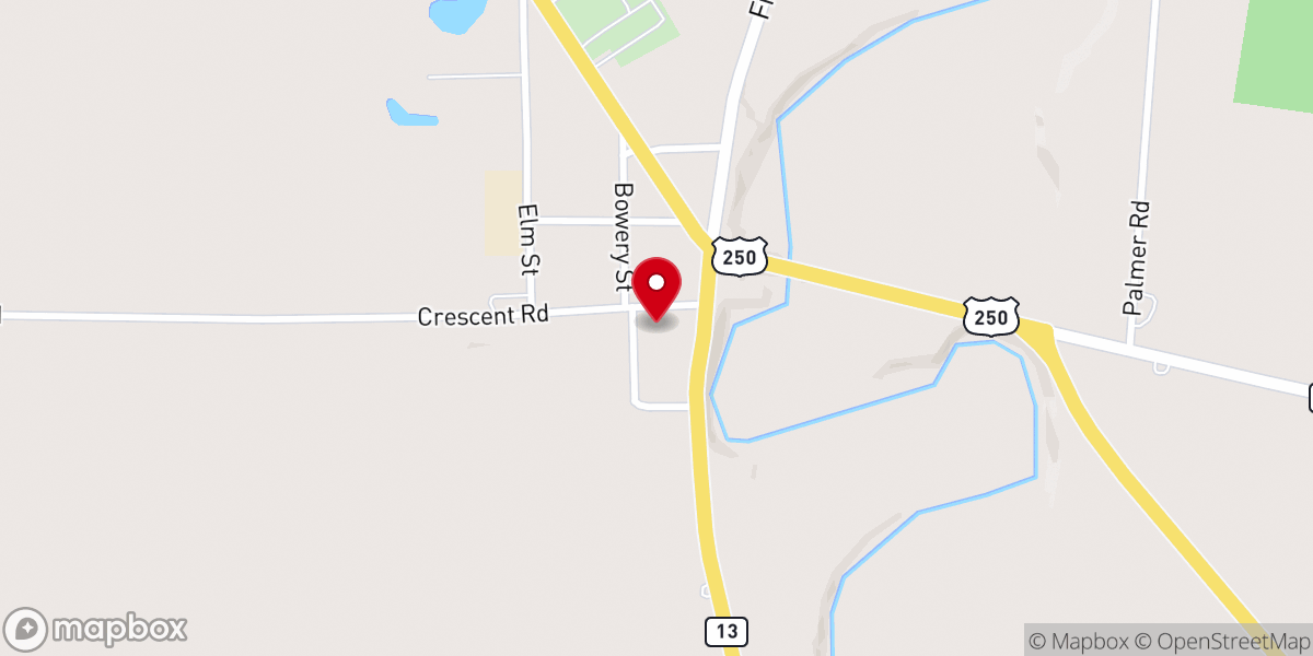 Map showing location of Fitchville Baptist Church Plant