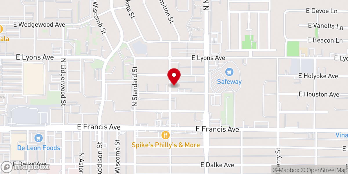 Map showing location of The Potter's House