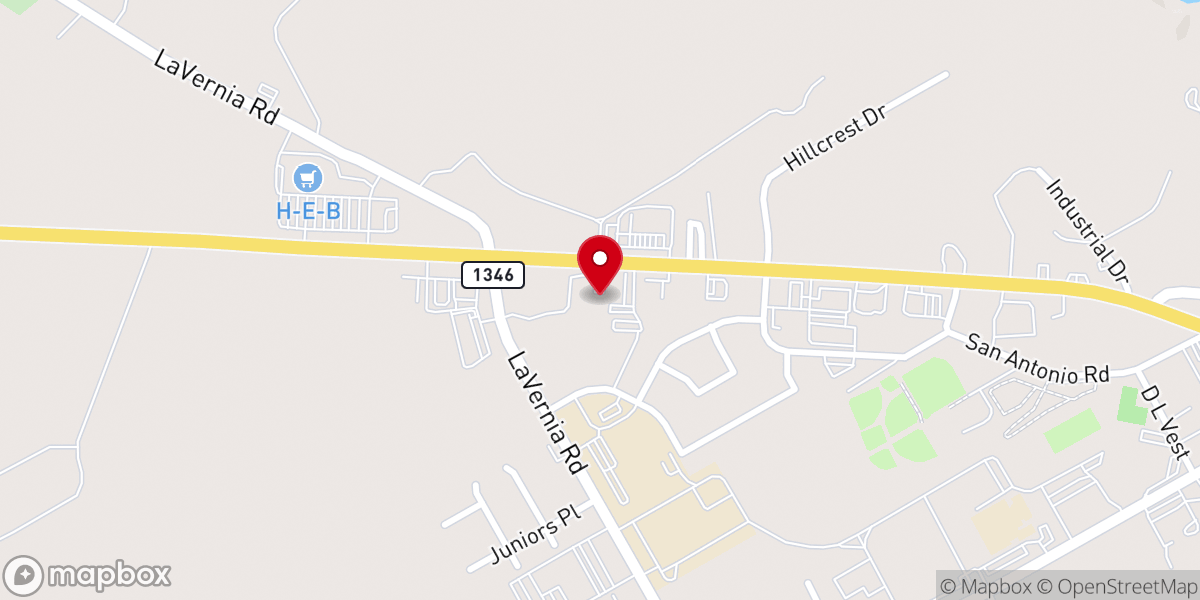 Map showing location of St Ann's Catholic Church-La Vernia