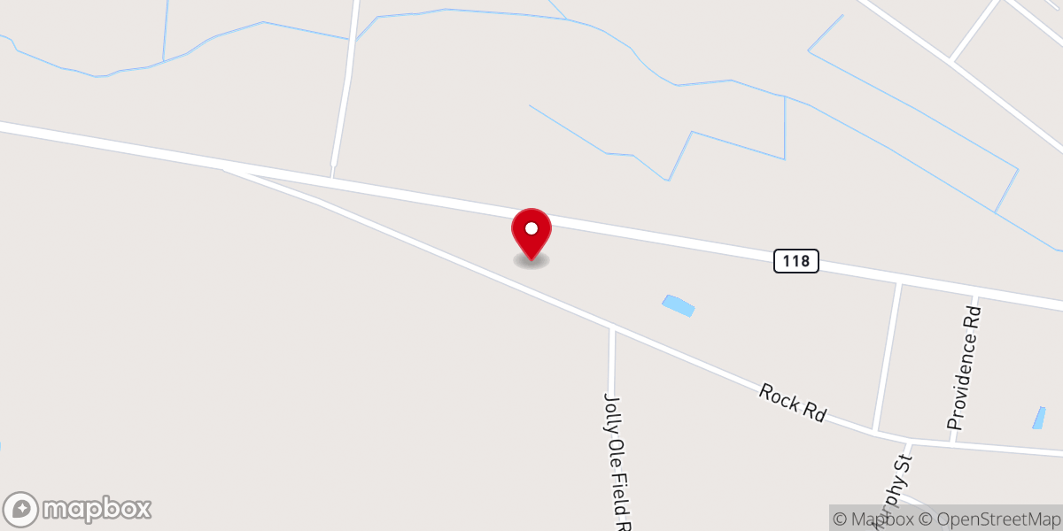 Map showing location of Live Oak Free Will Baptist Church