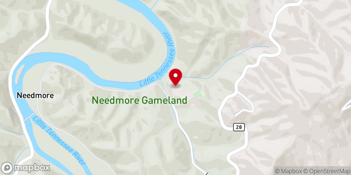 Map showing location of Brush Creek Church