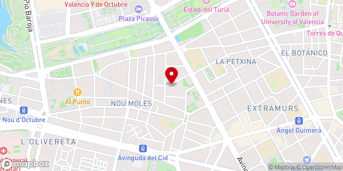 Map showing location of Iglesia Evangélica Bautista la Buena Nueva