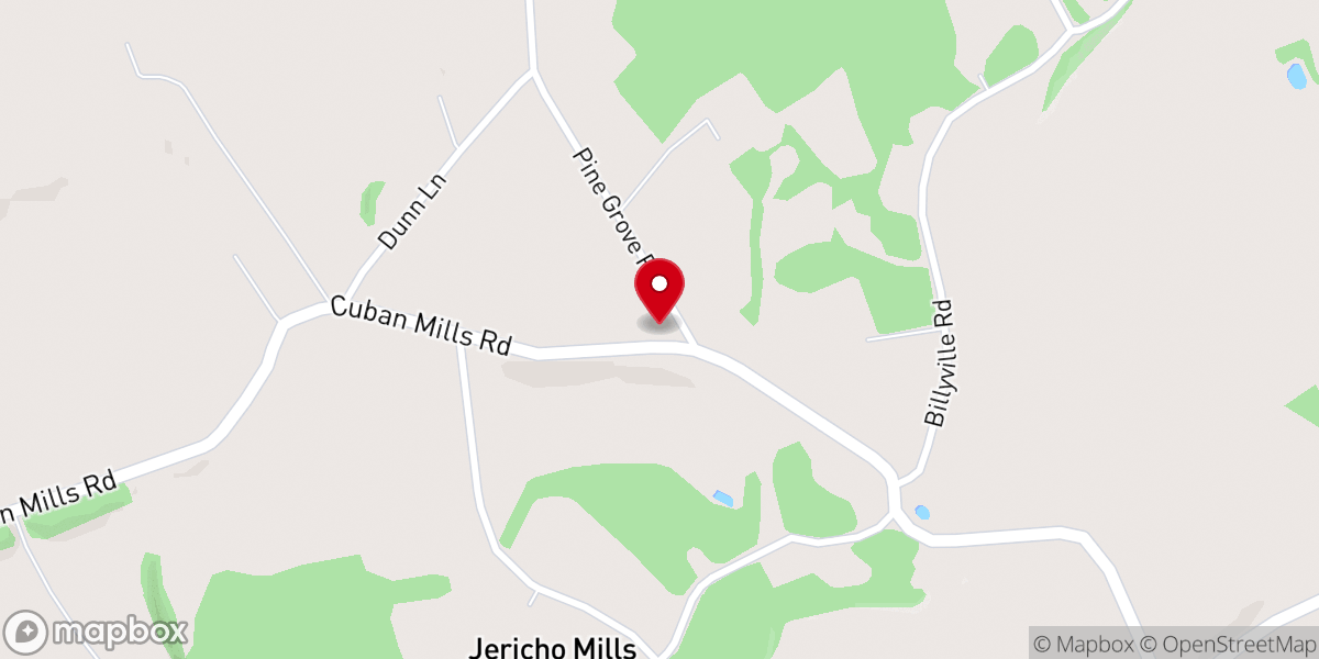 Map showing location of Pine Grove United Methodist