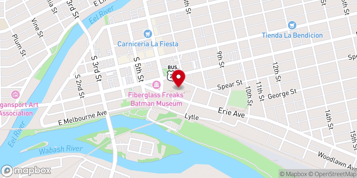 Map showing location of Calvary Presbyterian Church