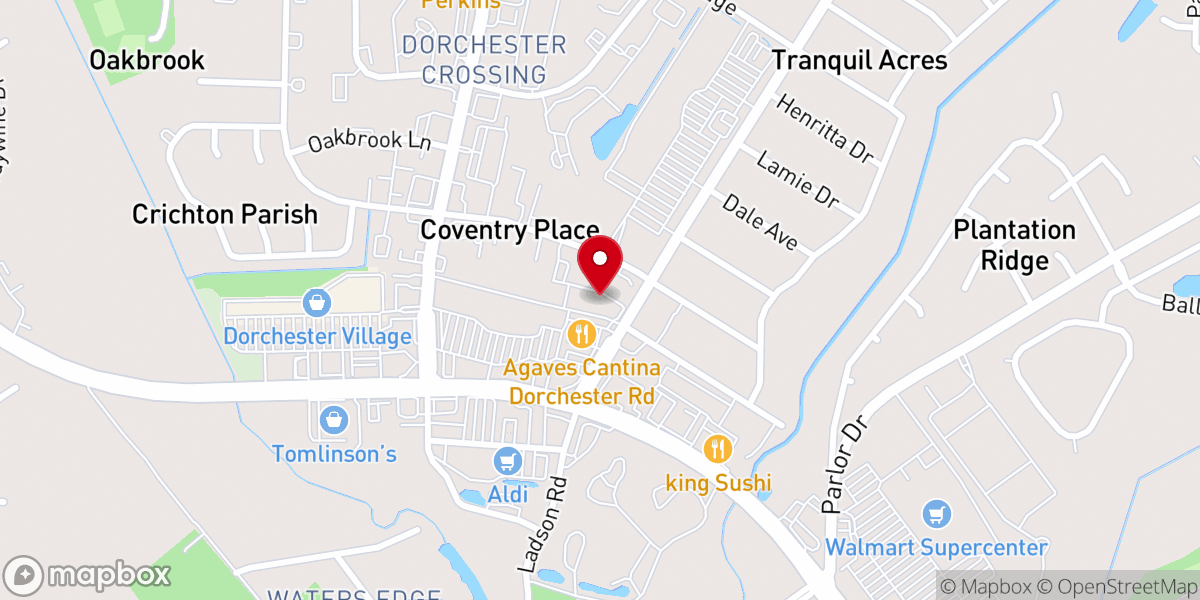 Map showing location of Lowcountry Bible Church