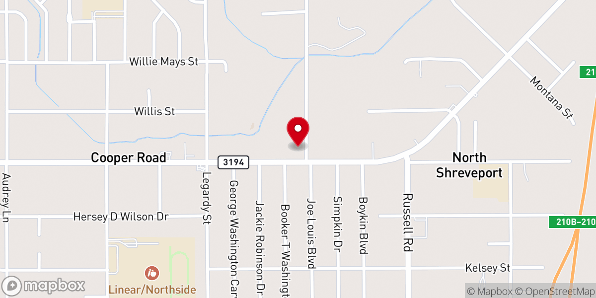 Map showing location of St Luke CME Church