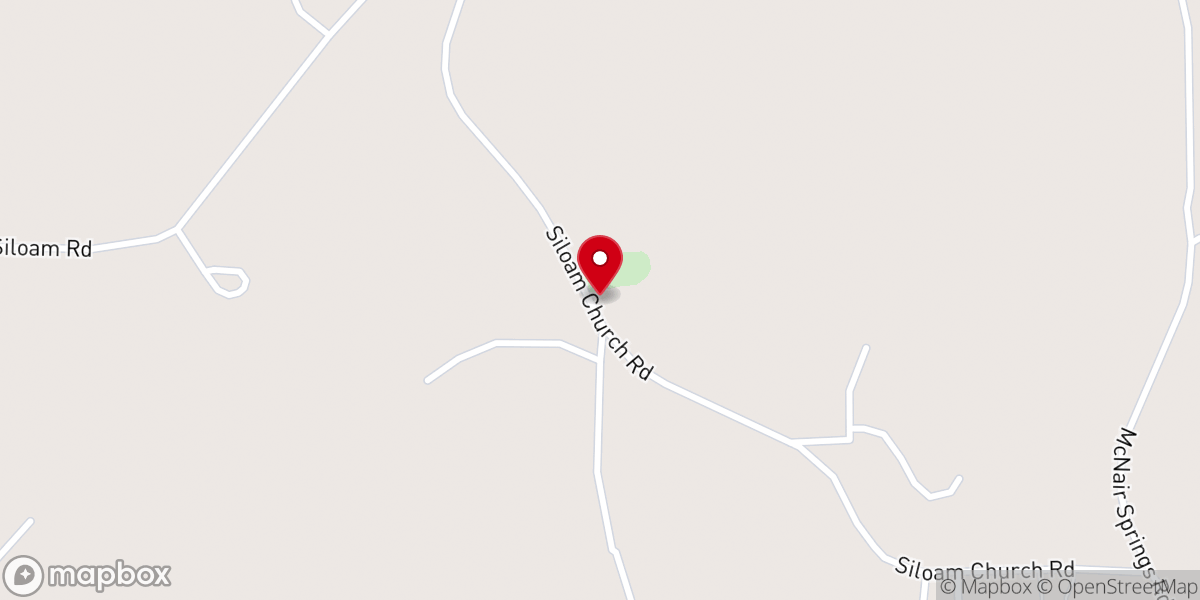 Map showing location of Siloam Church