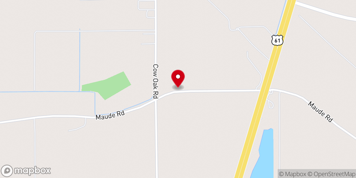 Map showing location of Pleasant Grove Church