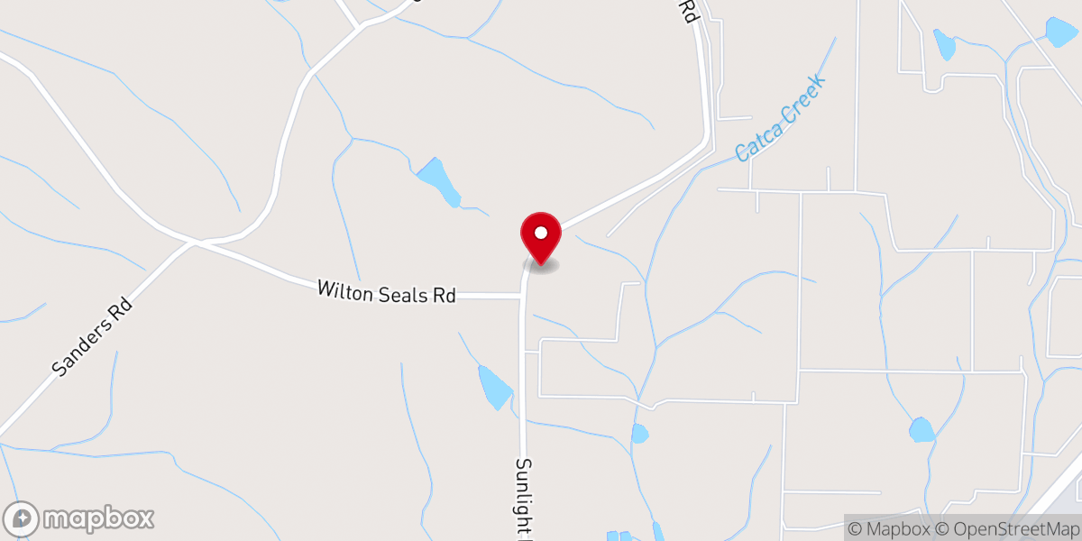 Map showing location of Sunlight Baptist Church