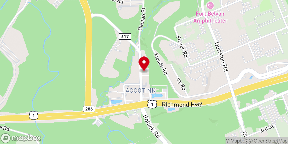 Map showing location of 가나연합감리교회 Accotink-Cana United Methodist Church