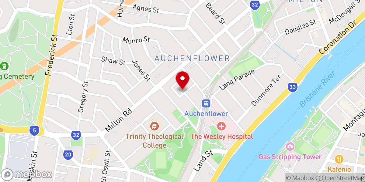 Map showing location of Holy Spirit Catholic Church