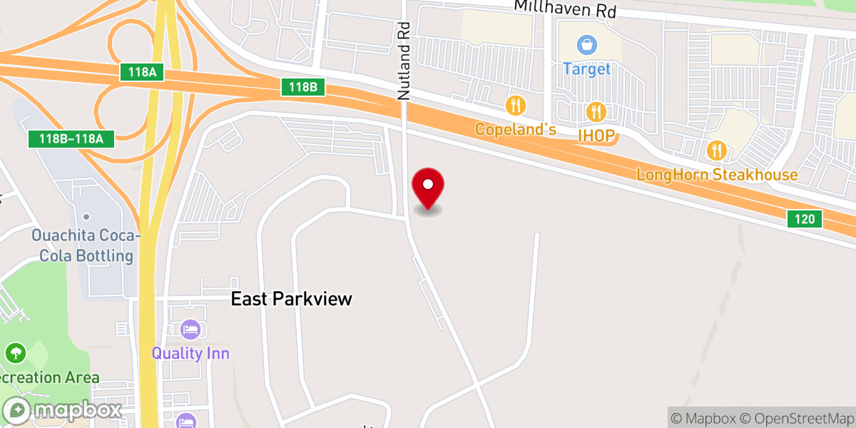 Map showing location of Faith Harvest Baptist Church
