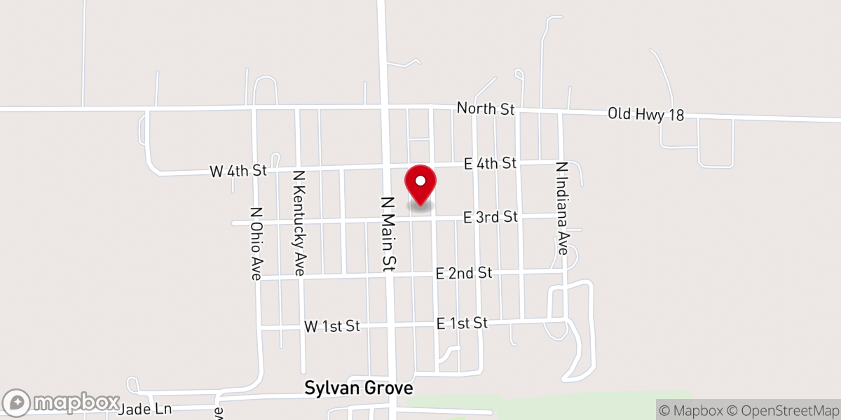 Map showing location of Presbyterian Church