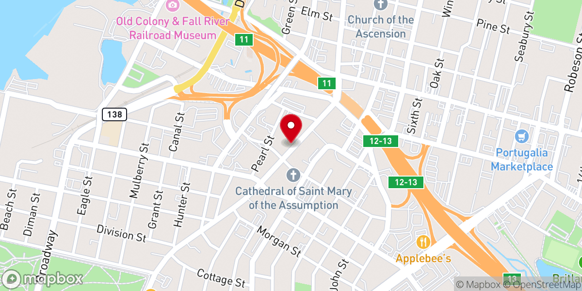 Map showing location of Former Site of Baptist Temple Church