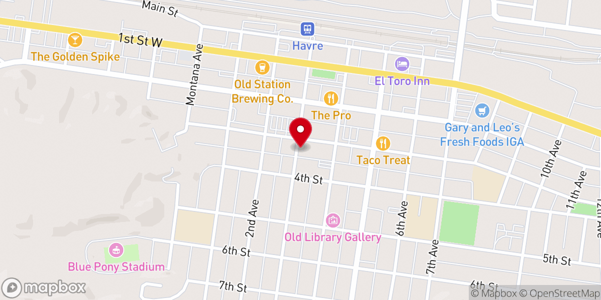 Map showing location of Infinity Bake Shop