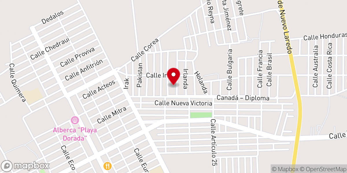 Map showing location of Nuestra Señora de la Santísima Trinidad