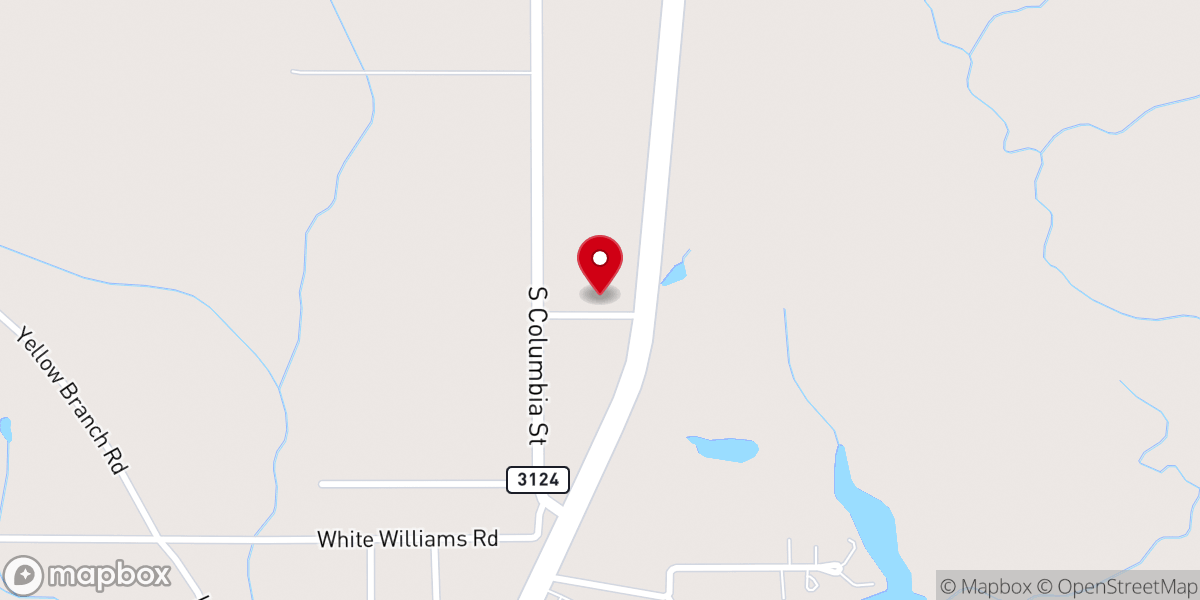 Map showing location of Louisiana Office of Motor Vehicles
