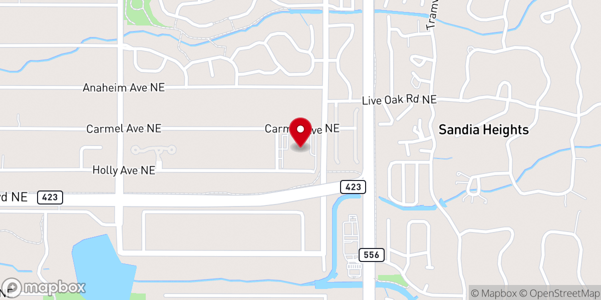Map showing location of Prince of Peace Catholic Community