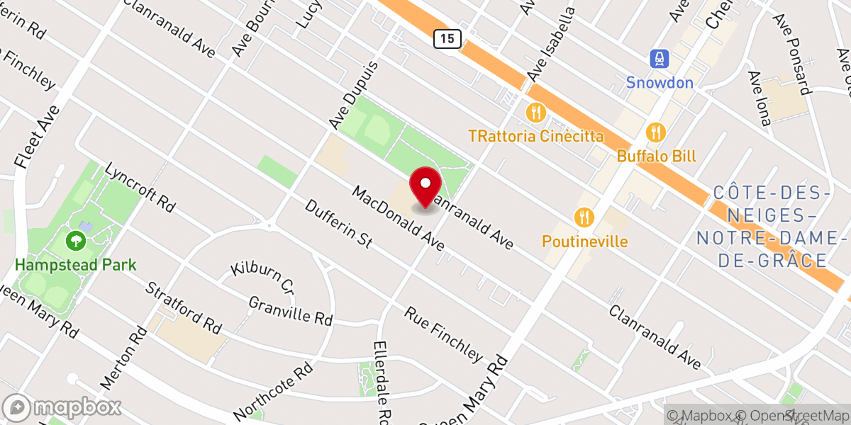 Map showing location of Saint Malachy catholic church