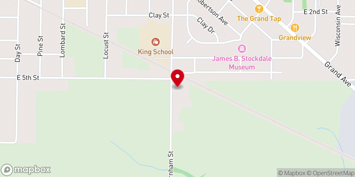 Map showing location of Faith Baptist Church