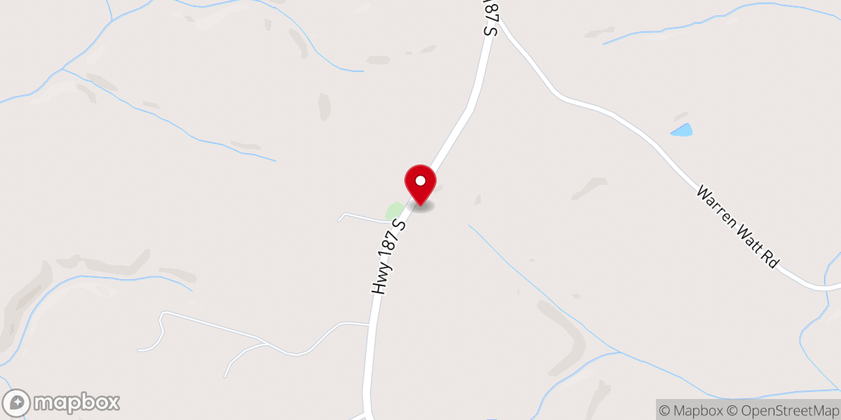 Map showing location of Poplar Spring Baptist Church