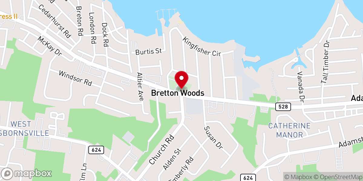 Map showing location of Osbornville Protestant Church