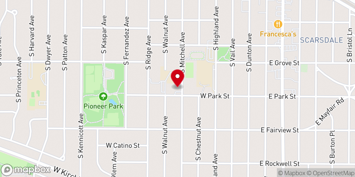 Map showing location of Our Lady of the Wayside Catholic Church