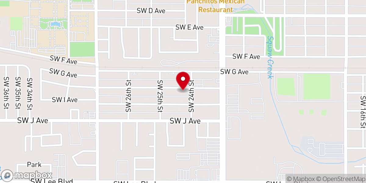 Map showing location of Salem Missionary Baptist Church