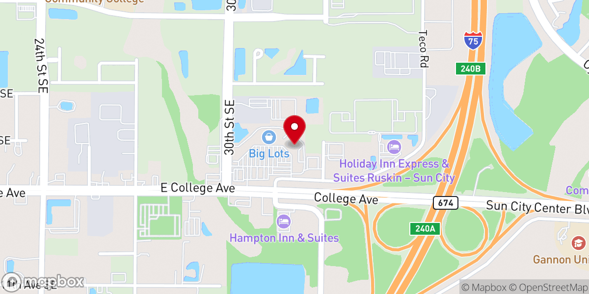 Map showing location of Radiant Church — Southshore