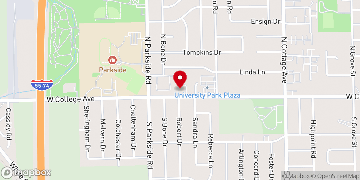 Map showing location of St Mark Evangelical Lutheran Church