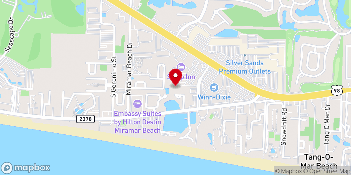 Map showing location of Destiny Worship Center